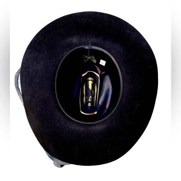 Tuff Hedeman Black Merino Wool Felt Cowboy Hat - Picture 7 of 11